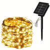 Guirnalda 20M con Carga Solar Color Ambar
