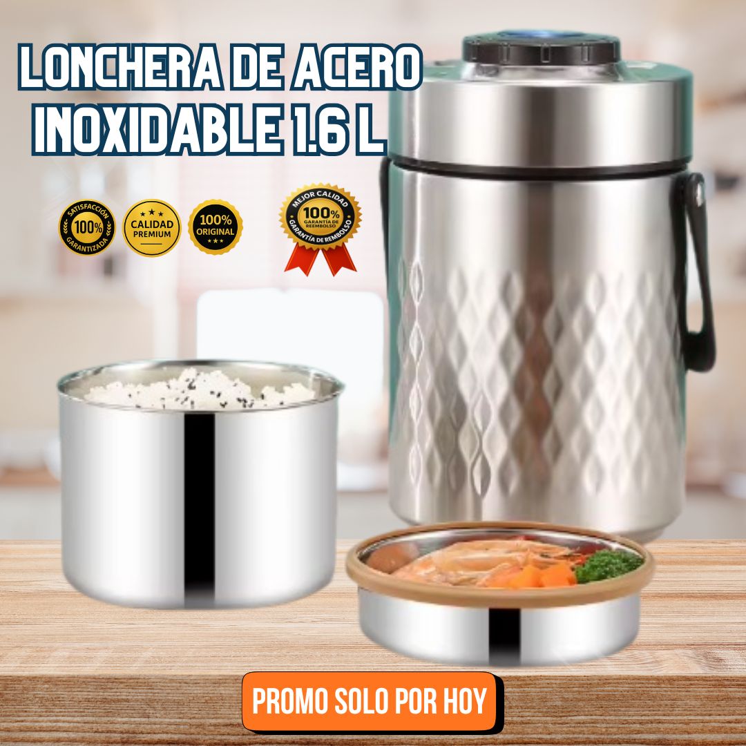 LONCHERA DE ACERO INOXIDABLE 1.6 L
