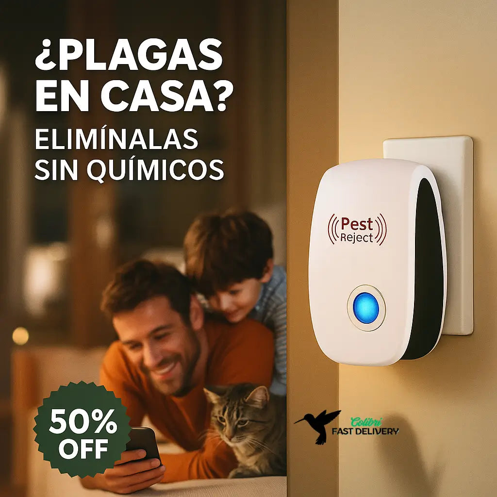 3x1 REPELENTE ULTRASÓNICO: Protección Total sin Veneno!