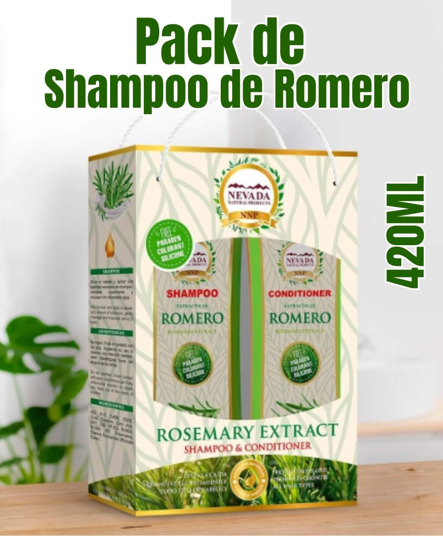 Pack de Shampoo  y Acondicionador de Romero 420ML
