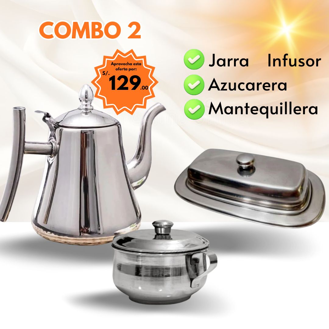 Jarra con Filtro de Acero Inoxidable 2L.