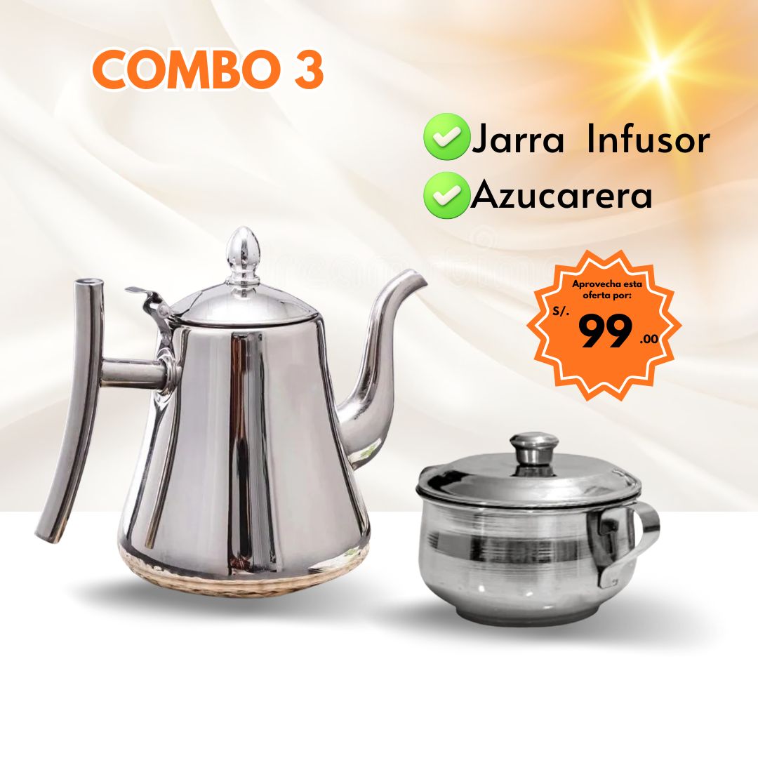 Jarra con Filtro de Acero Inoxidable 2L.