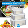Juego de 3 Contenedores para Alimentos de Acero Inoxidable S304