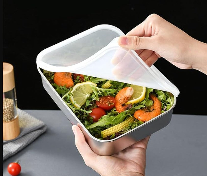 Juego de 3 Contenedores para Alimentos de Acero Inoxidable S304