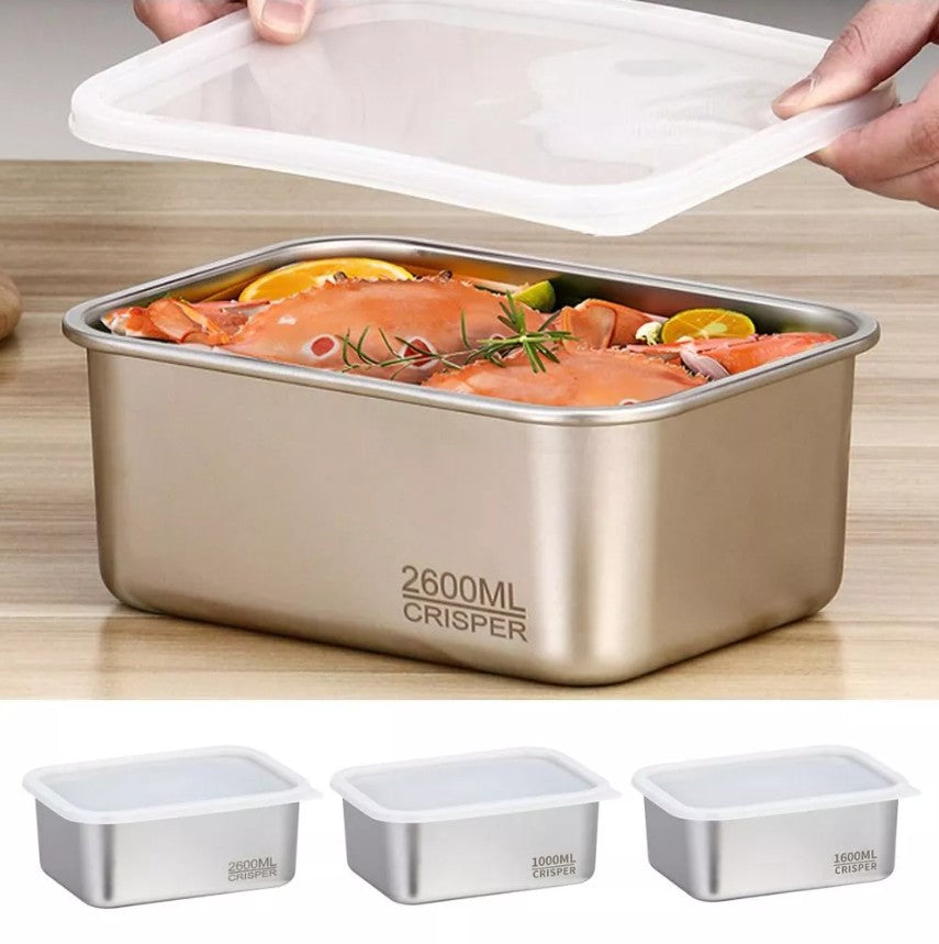 Juego de 3 Contenedores para Alimentos de Acero Inoxidable S304