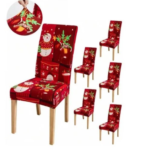 Funda De Silla Elástica de Navidad