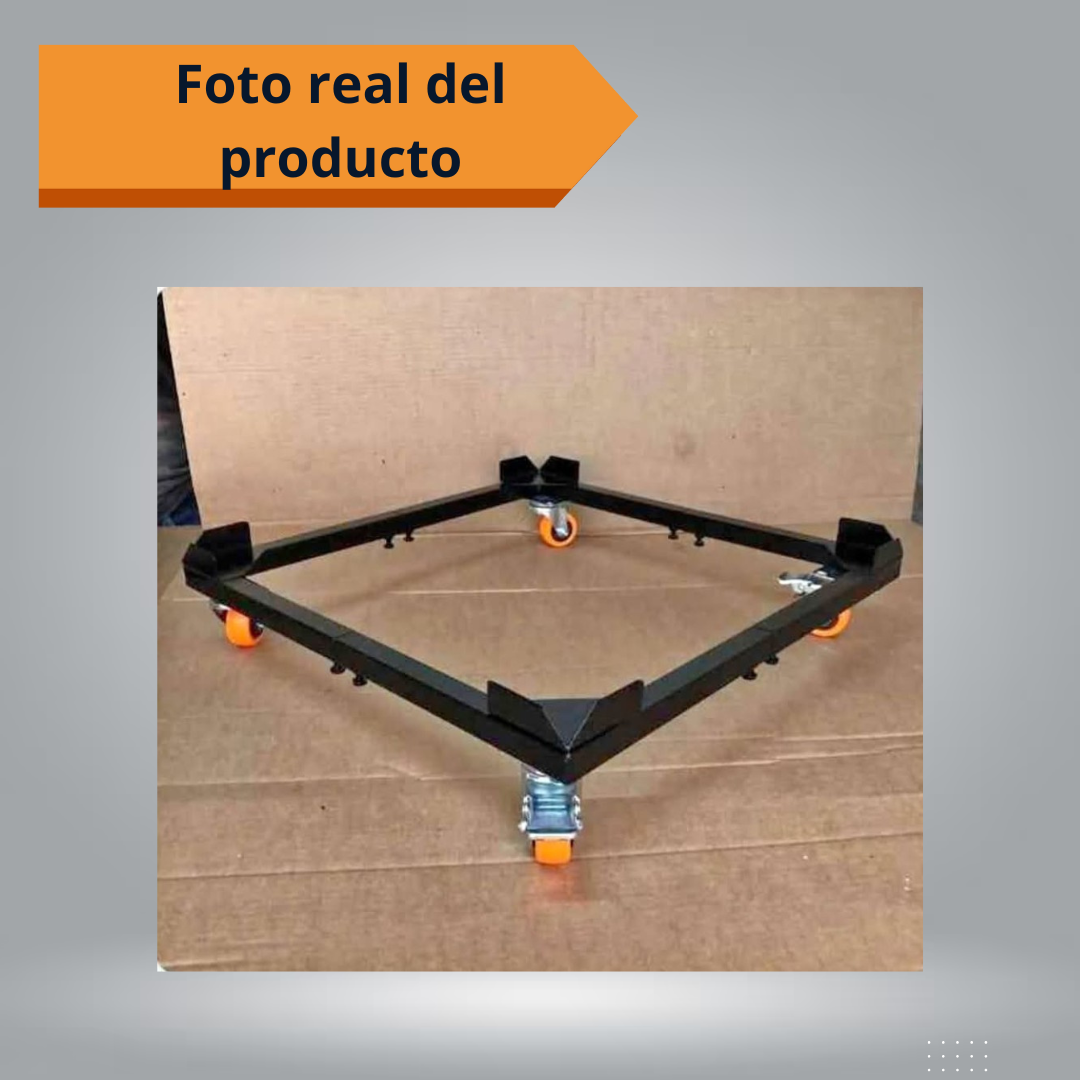 Base de Metal con Ruedas y Freno hasta 300Kg Para Todo Uso