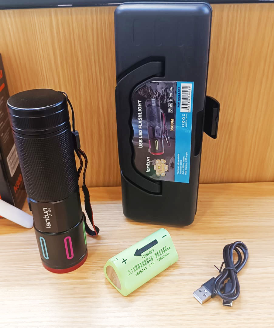 Linterna Telescópica Super Potente🔦 Power Bank🔋