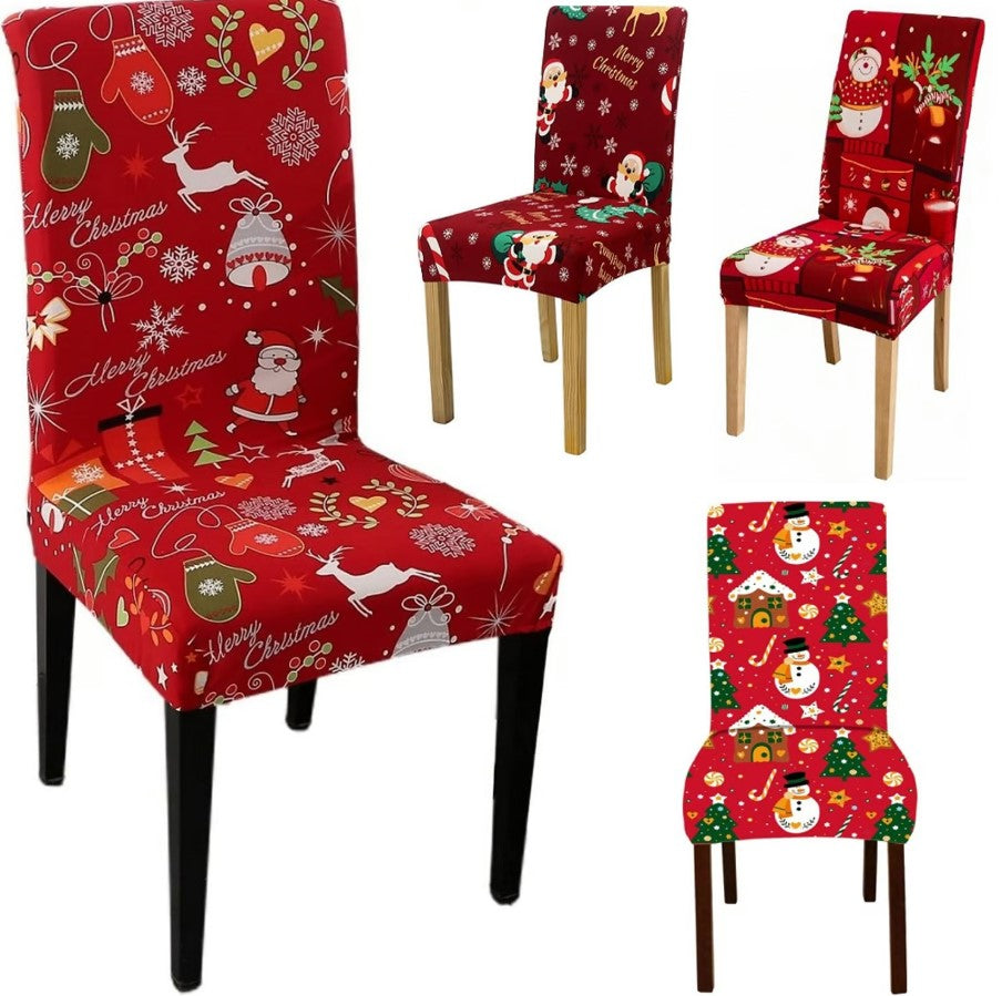 Funda De Silla Elástica de Navidad